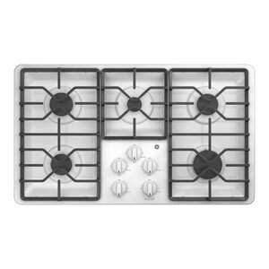 33930 GE 5 Burner White Gas Cooktop