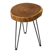 1001 Elm Wood Cookie With Hairpin Legs