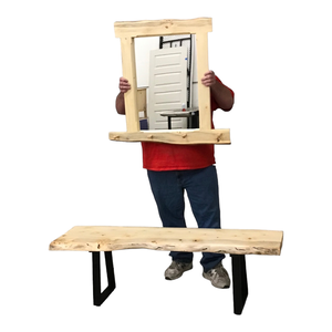 1003 Colorado Spruce Entry Bench And Mirror Set