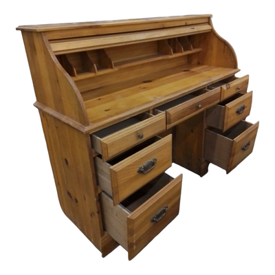 33361 Solid Oak Roll-Top Desk