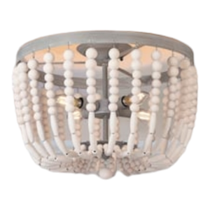 33611 Allen+Roth Off-White Flush Mount Light