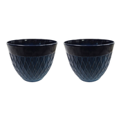 33895 Alpine Corporation Blue Resin Planter 2 pk