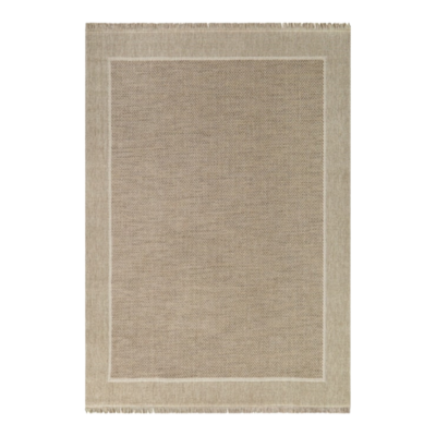 34112 Allen+Roth Beige Indoor/Outdoor Border Area Rug